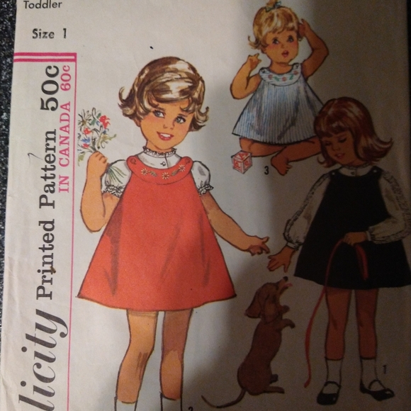 🟢 BOGO🟢 Vintage Toddler's Dress Patterns - Picture 2 of 3